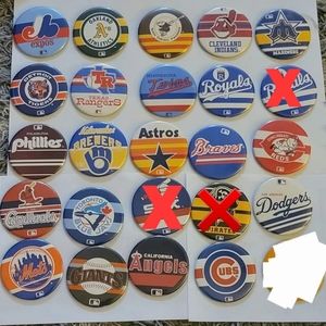 1980's MLB Team Pins(20 total) Whole Lot or Single